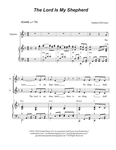 The Lord Is My Shepherd (2-part choir - (SA)