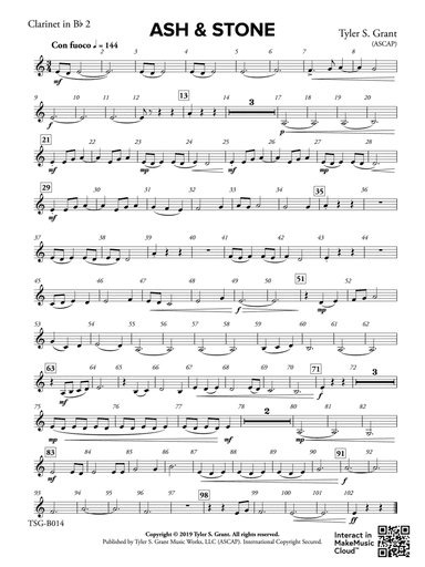 Ash & Stone: 2nd B-flat Clarinet