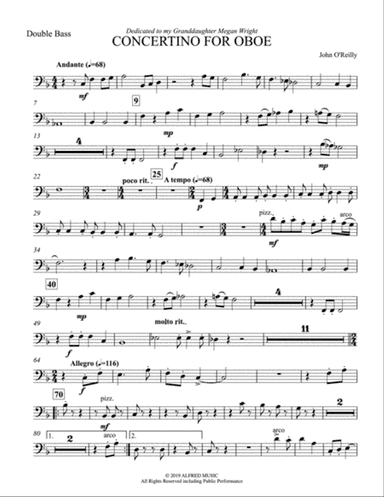 Concertino for Oboe: Double Bass