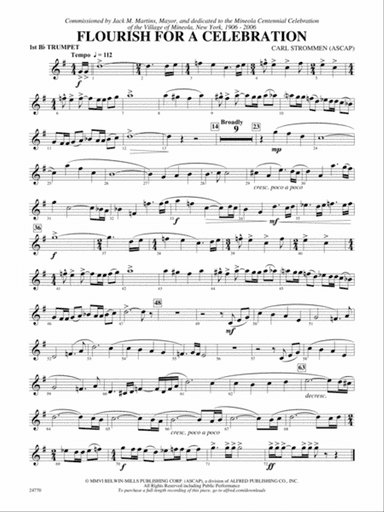 Flourish for a Celebration: 1st B-flat Trumpet