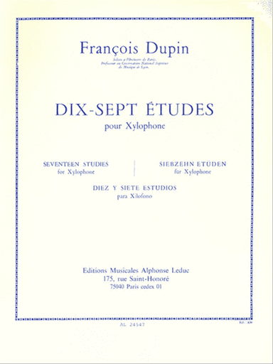 Dix-sept Etudes Pour Xylophone