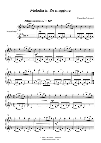 Melodia in Re maggiore