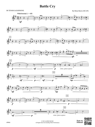 Battle Cry: B-flat Tenor Saxophone