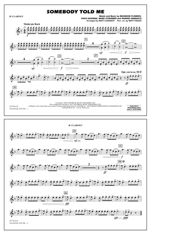 Somebody Told Me (arr. Conaway & Fingers) - Bb Clarinet