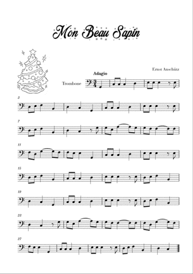 Mon Beau Sapin (for Trombone)