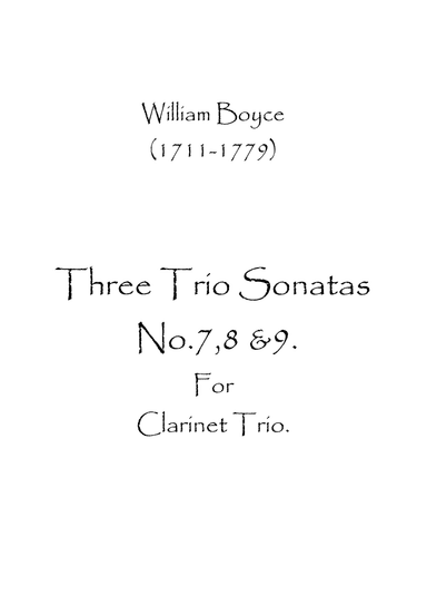 Three Trio Sonatas No.7,8 & 9