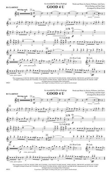Good 4 U: 1st B-flat Clarinet