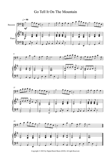 Go Tell It On The Mountain (Bassoon + Piano)