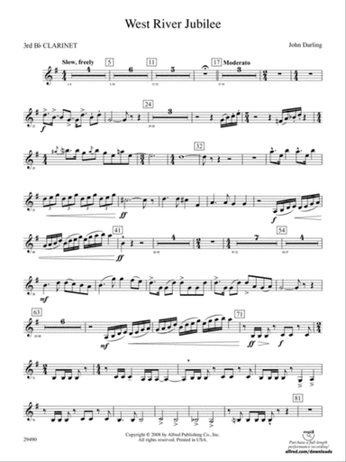 West River Jubilee: 3rd B-flat Clarinet