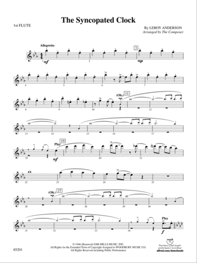 The Syncopated Clock: Flute