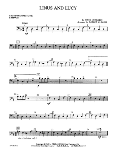 Linus and Lucy: 1st Trombone