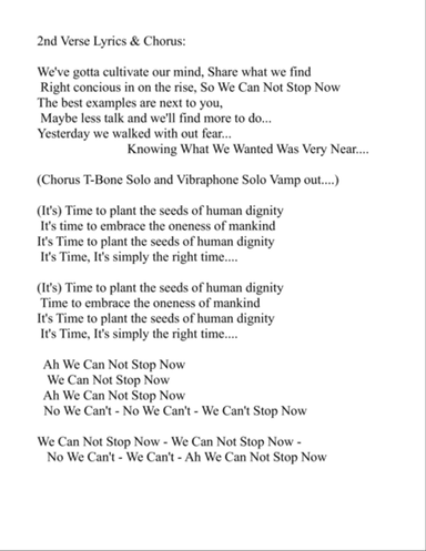 We Cannot Stop Now
