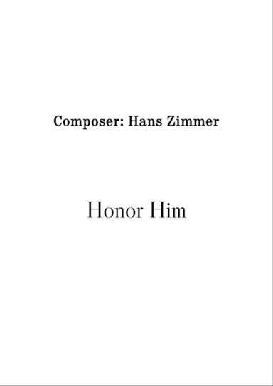 Honor Him