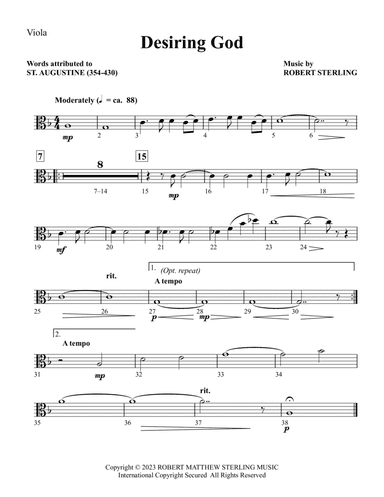 Desiring God (A Seeker's Blessing) - Viola