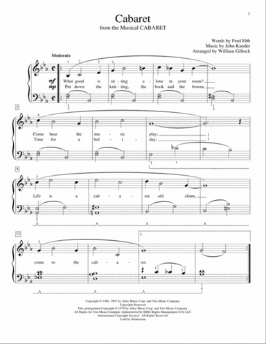 Cabaret (arr. William Gillock)