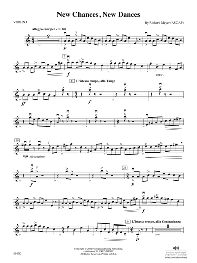 New Chances, New Dances: 1st Violin