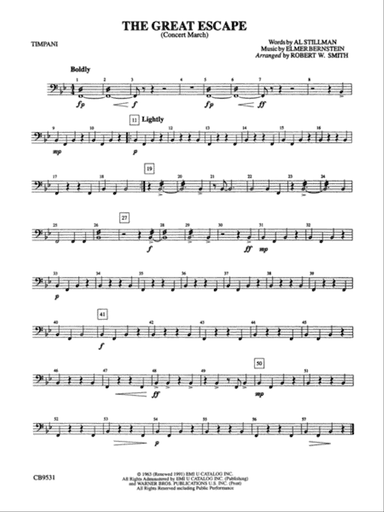 The Great Escape March: Timpani