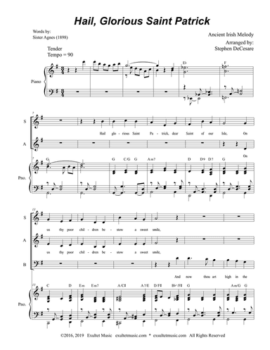 Hail, Glorious Saint Patrick (for SAB)