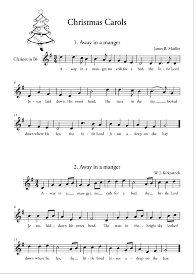20 Easy Christmas Carols for CLARINET Bb