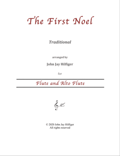 The First Noel for Flute and Alto Flute