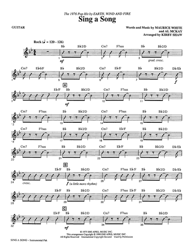 Sing A Song (arr. Kirby Shaw) - Guitar