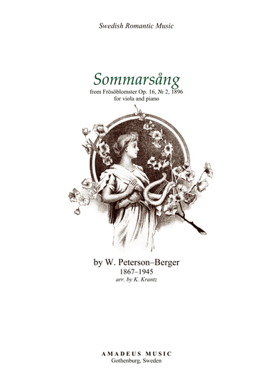 Sommarsång for piano for viola and piano