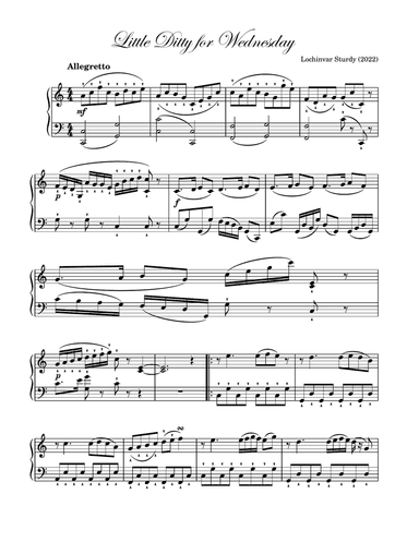 Little Ditty for Wednesday