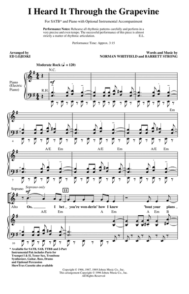 I Heard It Through The Grapevine (arr. Ed Lojeski)