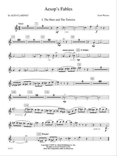 Aesop's Fables: E-flat Alto Clarinet