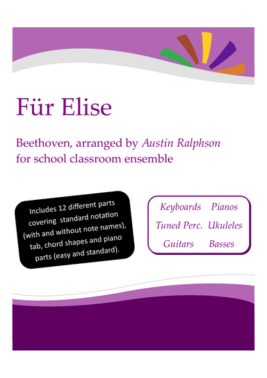 FĂĽr Elise (Fur Elise) with backing track - Western Classical Music Classroom Ensemble: Keyboards