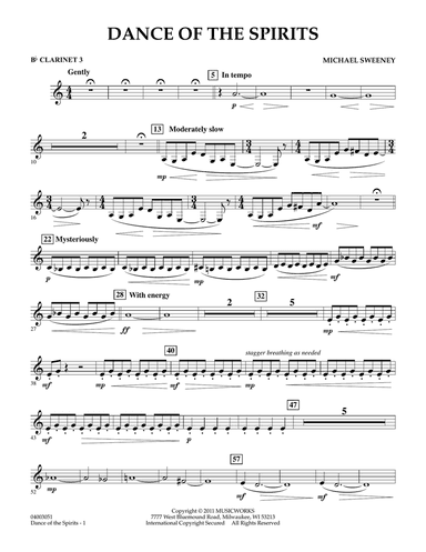 Dance Of The Spirits - Bb Clarinet 3
