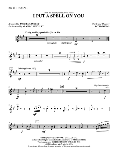 I Put a Spell on You: 2nd B-flat Trumpet