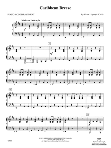 Caribbean Breeze: Piano Accompaniment