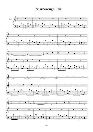 Scarborough Fair/canticle