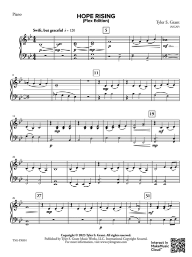 Hope Rising : Piano Accompaniment
