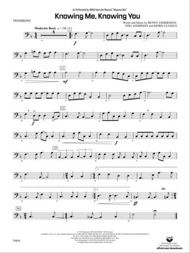 Knowing Me, Knowing You (As performed by ABBA from the musical Mamma Mia): 1st Trombone