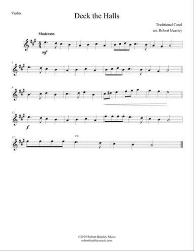 Deck the Halls (violin w/ piano accomp)