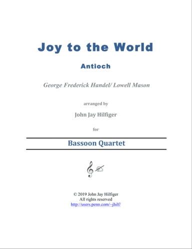 Joy to the World for Bassoon Quartet