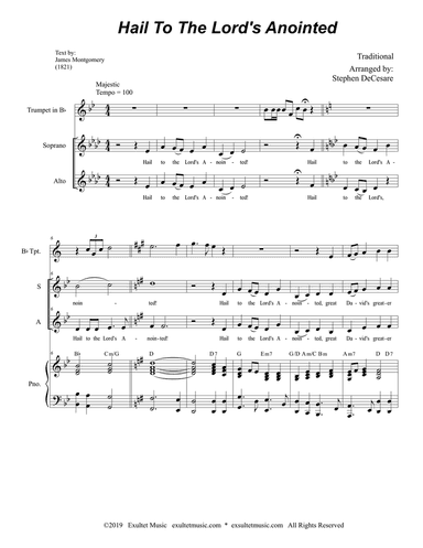 Hail To The Lord's Anointed (Duet for Soprano and Alto Solo)