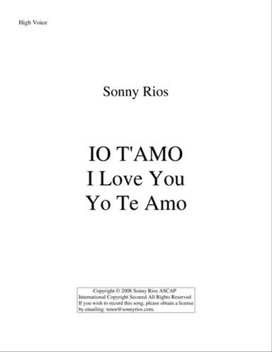 IO T'AMO