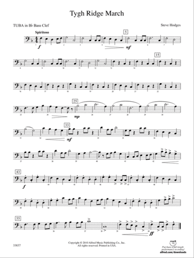 Tygh Ridge March: (wp) B-flat Tuba B.C.