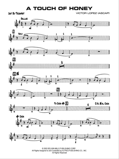 A Touch of Honey: 1st B-flat Trumpet