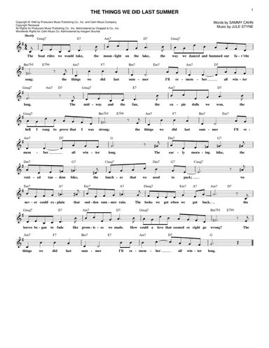 The Things We Did Last Summer