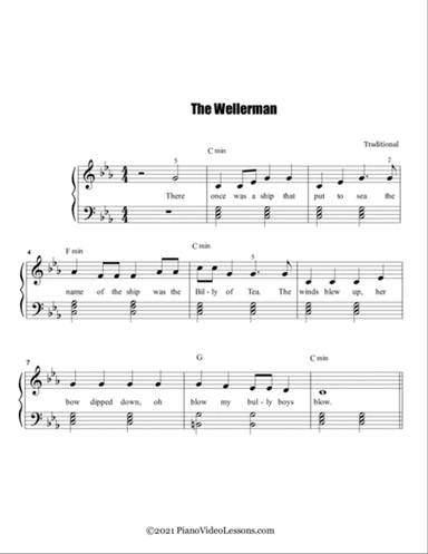 The Wellerman - a Sea Shanty - Chord Style, TikTok Original Key
