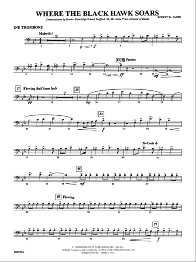 Where the Black Hawk Soars: 2nd Trombone