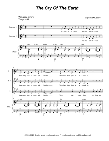 The Cry Of The Earth (SSA)