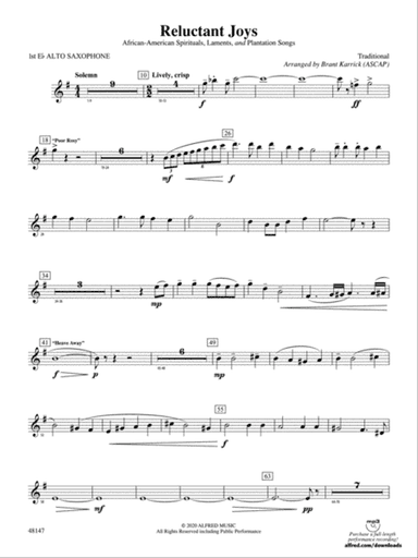 Reluctant Joys: E-flat Alto Saxophone