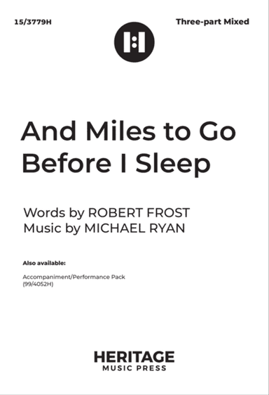 And Miles to Go Before I Sleep