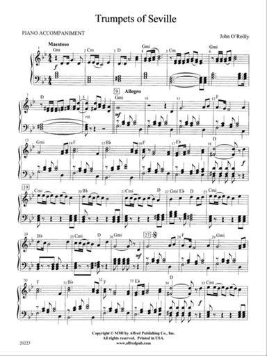 Trumpets of Seville: Piano Accompaniment