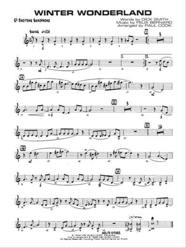 Winter Wonderland: E-flat Baritone Saxophone